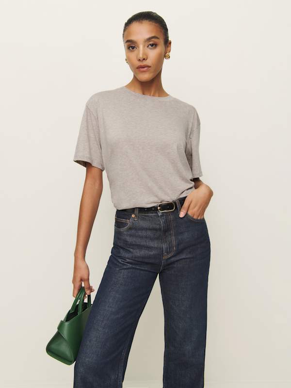 Liam Oversized Tee - Heather Taupe